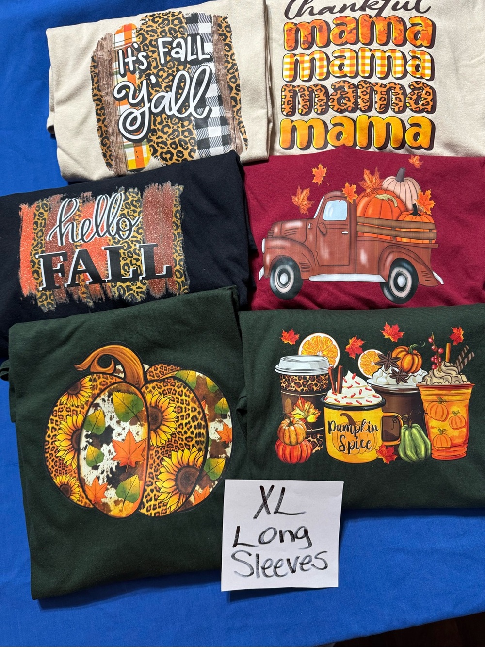 Women’s Fall Pumpkin Graphic Long Sleeve Tee - Forest Green